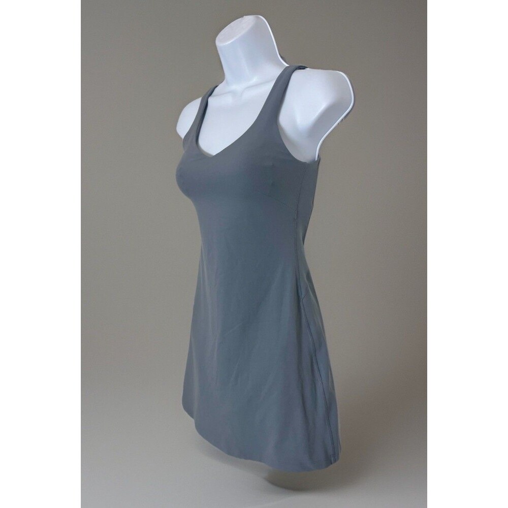 Lululemon Align Dress Size 2 Belgian Blue Grey Shorts Padded Tennis Gym Sports - Picture 4 of 10